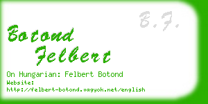 botond felbert business card